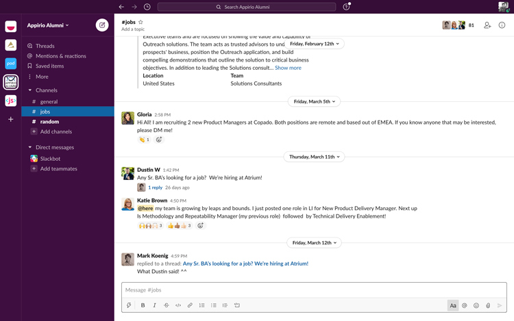 slack screenshot